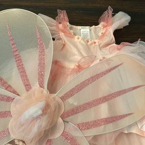 Pottery barn fairy Halloween costume 2T dress and wings
